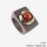 ANILLO MARRON N 59/14 AGATA ROJA