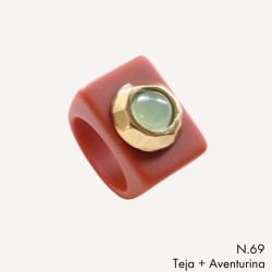 ANILLO TEJA N 69/16 AVENTURINA