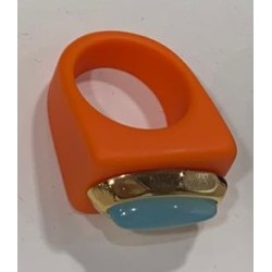 ANILLO NARANJA N 127/14 AGATA AZUL CEU