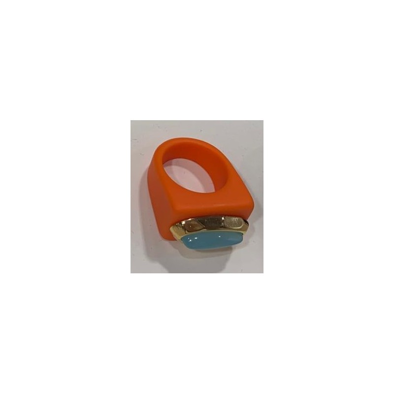 ANILLO NARANJA N 127/18 AGATA AZUL CEU