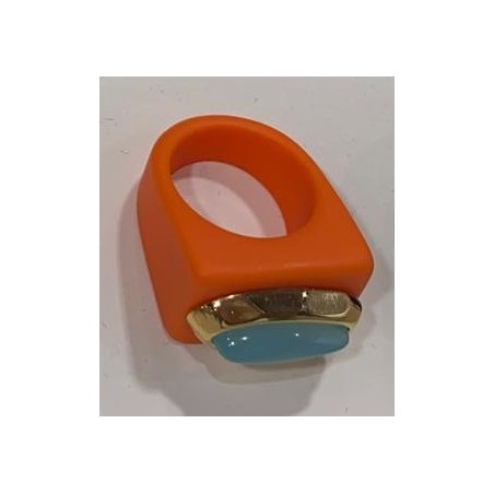 ANILLO NARANJA N 127/18 AGATA AZUL CEU