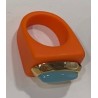 ANILLO NARANJA N 127/18 AGATA AZUL CEU