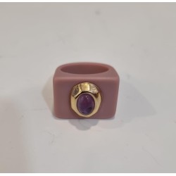 ANILLO ROSA N 74/18 AMATISTA