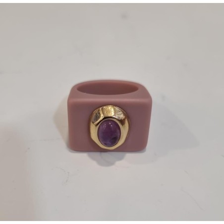 ANILLO ROSA N 74/18 AMATISTA