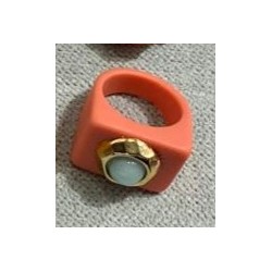 ANILLO CORAL II N 123/14 CUARZO VERDE TURQUESA