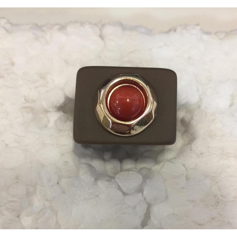 ANILLO MARRON N 59/22 AGATA ROJA