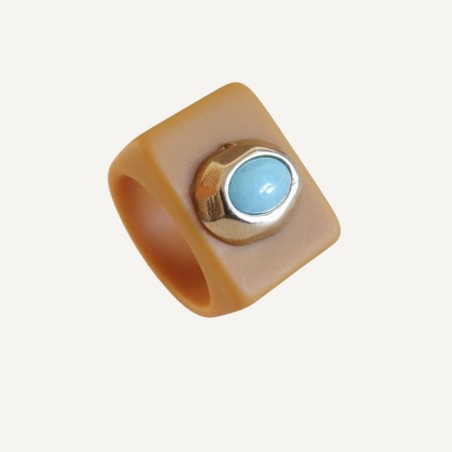 ANILLO MOSTAZA N 105/22 TURQUESA