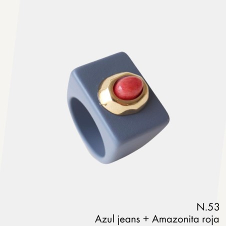 ANILLO GRIS N 82/22 AM  ROJA OI24