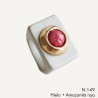 ANILLO HIELO N 149/16 AMAZONITA ROJA RD