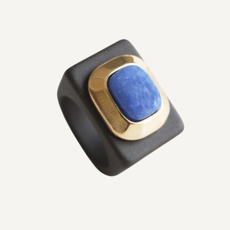 ANILLO MARRON N 151/13 AMAZ  AZUL RECT