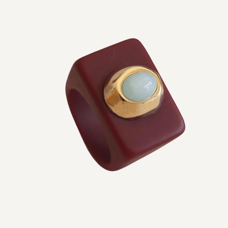 ANILLO BURDEOS N 163/08 TURQUESA OV