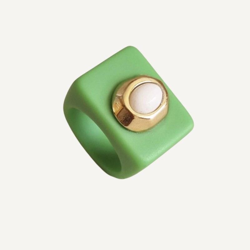 ANILLO VERDE N 134/13 BLANCO OV 